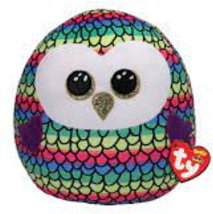 Ty Squish a Boo Owen Owl 20cm