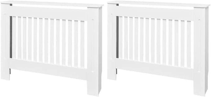 Radiatorombouw - Verwarming Cover - Woonkamer Decoratie - MDF Constructie - 112 cm Breed - Wit