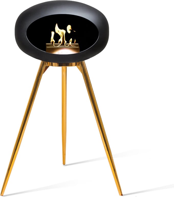 Le Feu Bio Ethanol Haardvuur - Black Ground Wood Gold
