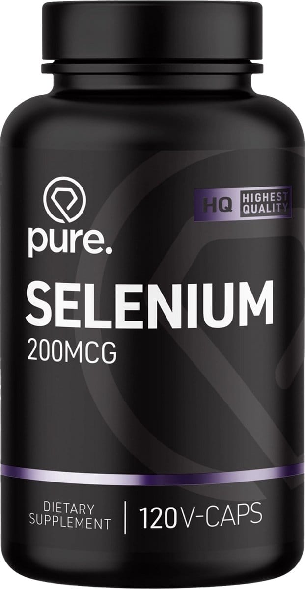 Pure. Selenium - 120 v-caps - 200mcg - vegan capsules - sterk haar – schildklier en hormonen