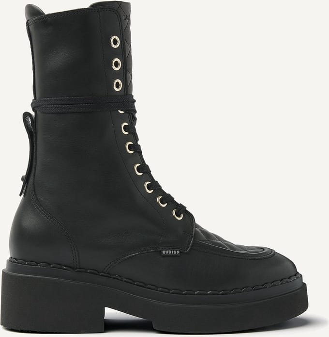 Nubikk Finn Aubine Ankle Boots - Black Leather - Maat 37 - Dames