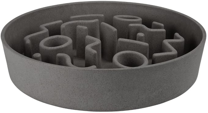District 70 Bamboo Dog Slow Feeder - Hondenvoerbak - Ø28 cm Grijs