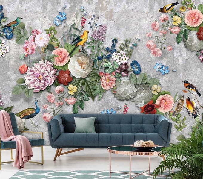 INGK - Floral Utopia Behang - Abundance
