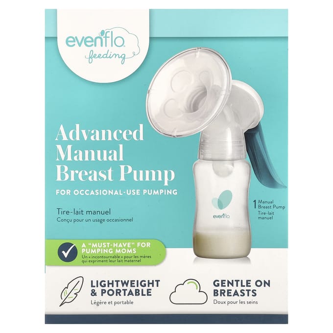 Evenflo Feeding, Advanced Manual Breast Pump, 1 Manual Breast Pump white