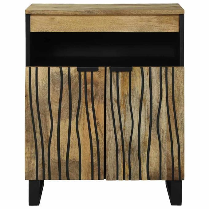 vidaXL - Dressoir - Bruin - 60 - x - 33 - x - 75 - cm - massief - mangohout
