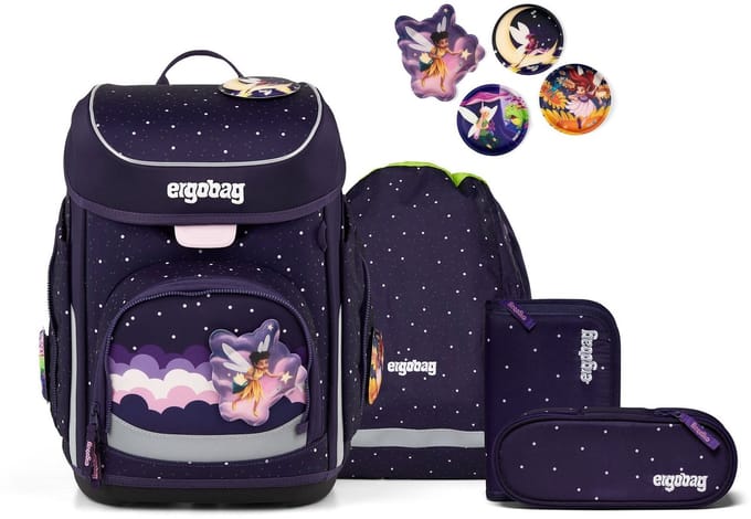 ergobag schooltas Cubo Set 5-delig BärRex donkergroen