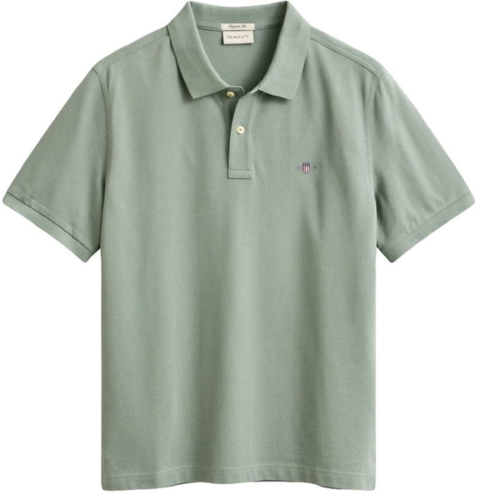 GANT heren polo shirt pique shield logo groen III