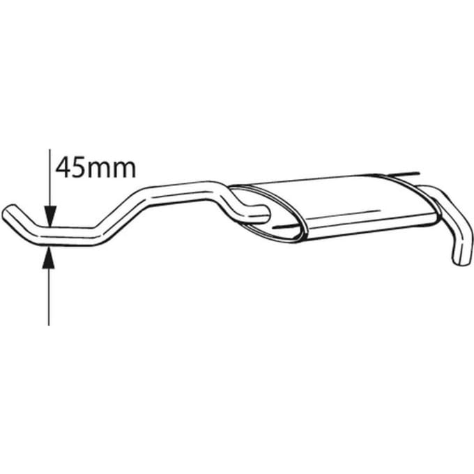 Geluiddemper achter BOSAL 233-393