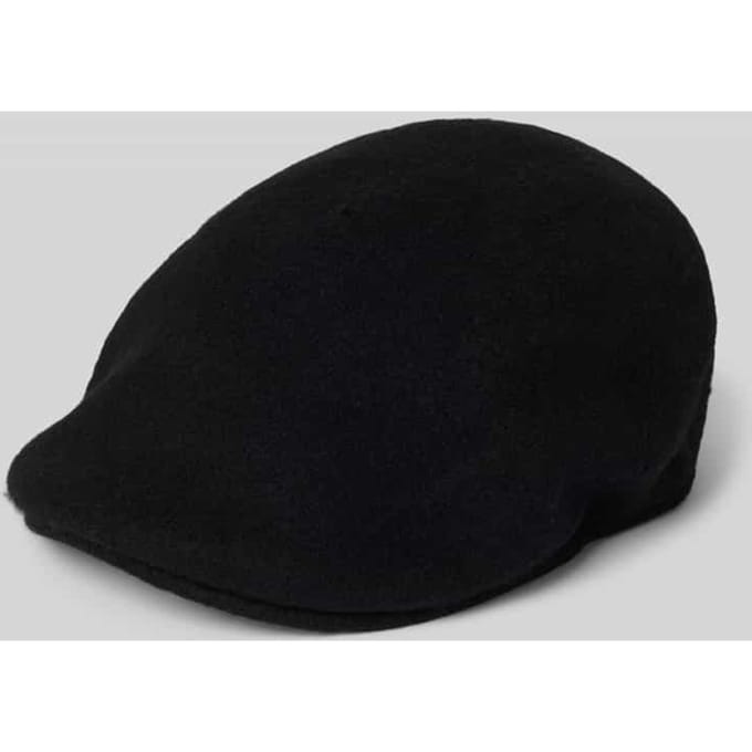 Platte pet van wol met labelpatch, model 'Fjordur'