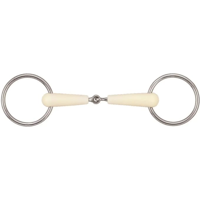 2 ring bit voor enkelgebroken afneembare paarden Soyo Happy mouth