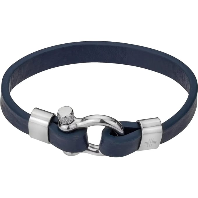 Echt leer en roestvrij stalen armband Philipp Blanc Paul