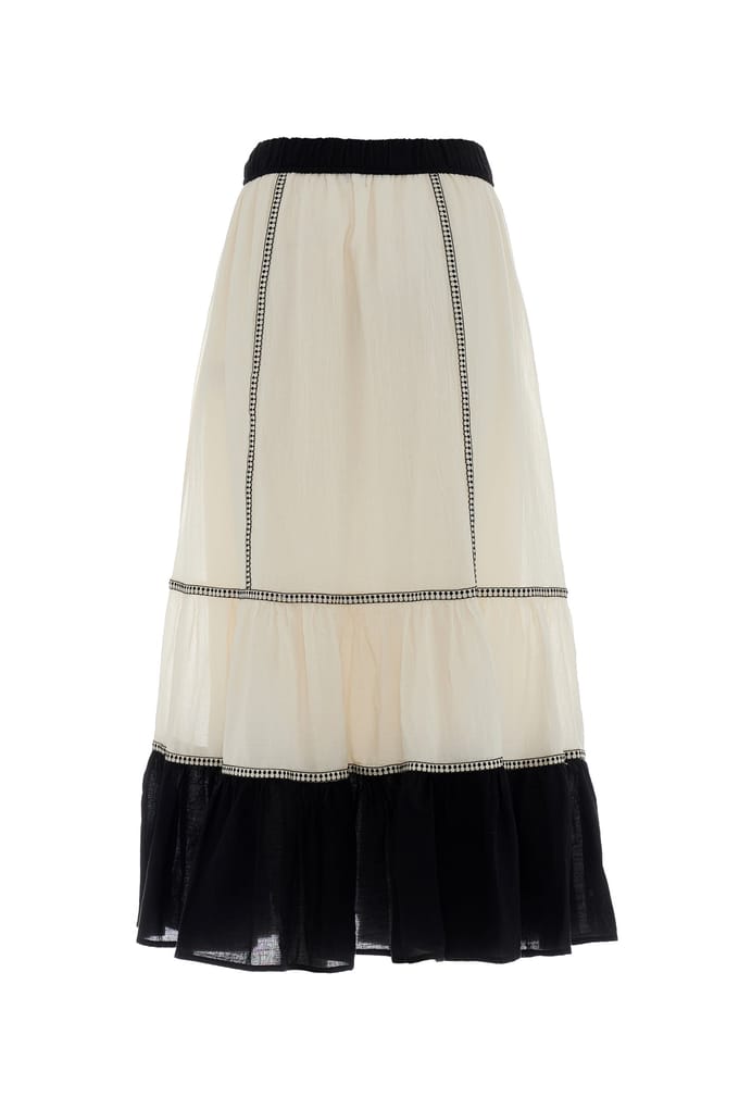 Devotion Twins Erato Midi Skirt Gaze Black Offwhite Taglia: S | Minigonne Outlet | Donna | Nero