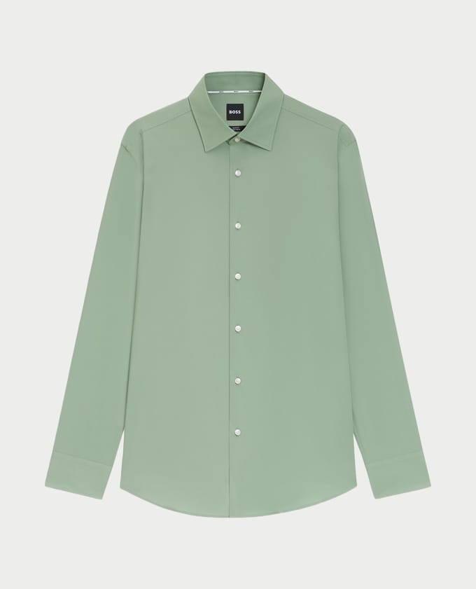 Slim Fit businesshemd van katoenmix model 'H-HANK-KENT'