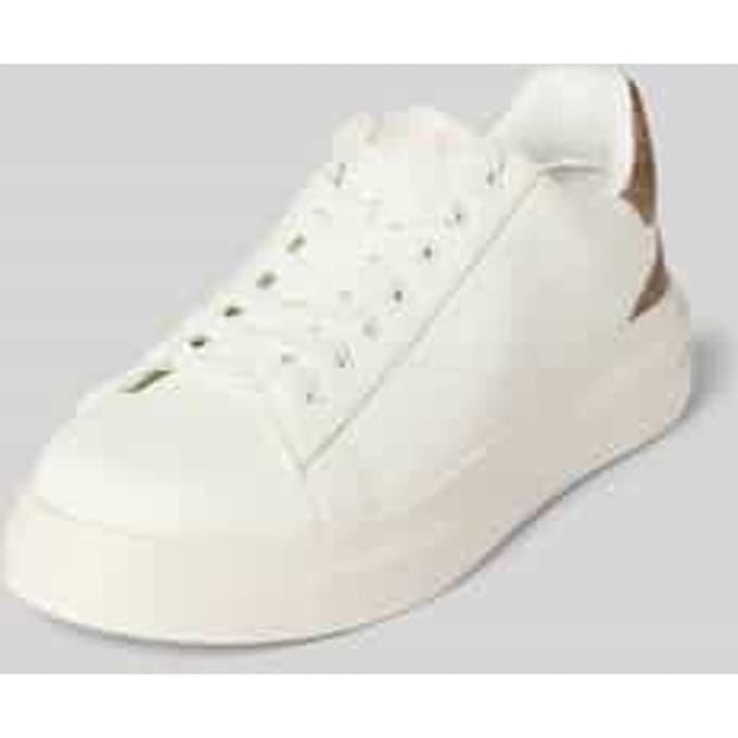 Lace-Up Sneakers with Rubber Sole Wo - White