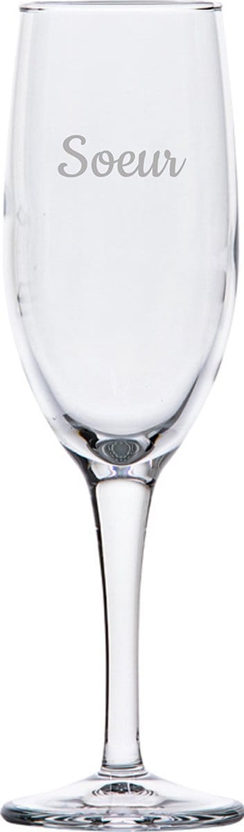 Champagneglas gegraveerd - 16,5cl - Soeur