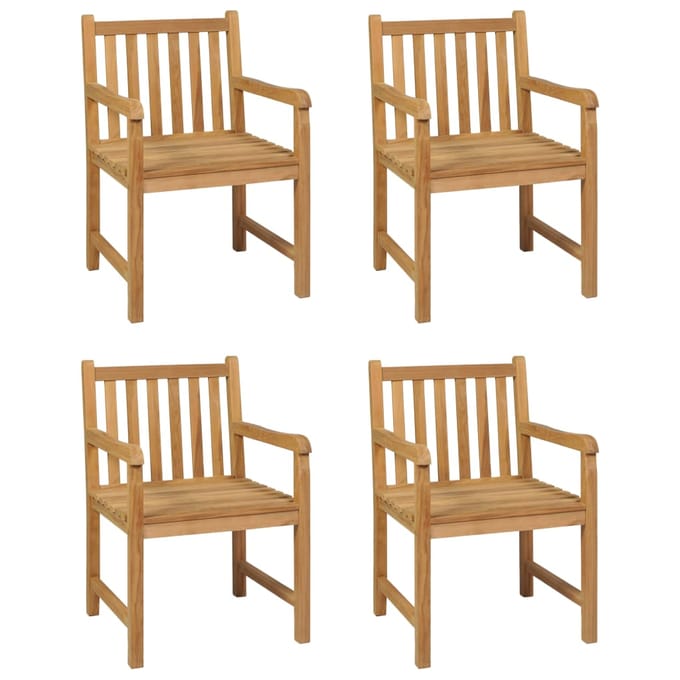 vidaXL - 5-delige - tuinset - 140x80 - cm - massief - teakhout