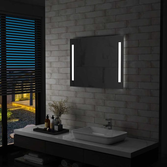 VidaXL LED-wandspiegel voor de badkamer 80 x 60 cm