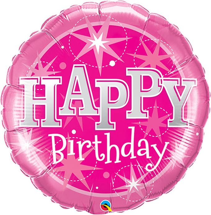 Wefiesta - Folieballon XL Happy Birthday Roze 91 cm