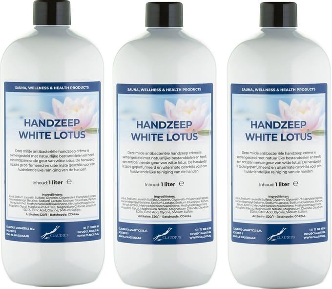 Handzeep White Lotus 1 liter - set van 3 stuks