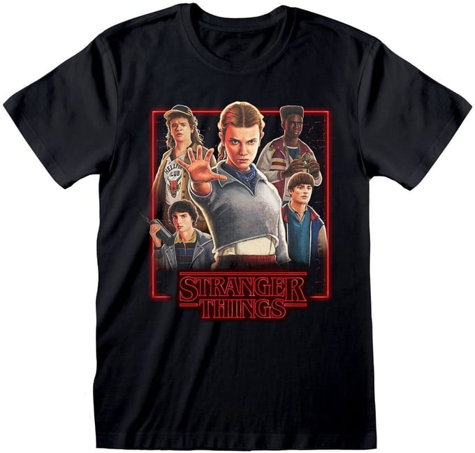 Stranger Things shirt - Characters in Glowing Box M