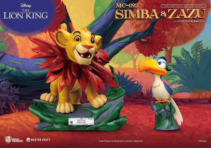 Beast Kingdom Toys Disney Master Craft Beeld 2-Pack The Lion King Little Simba & Zazu 31 cm Beeld