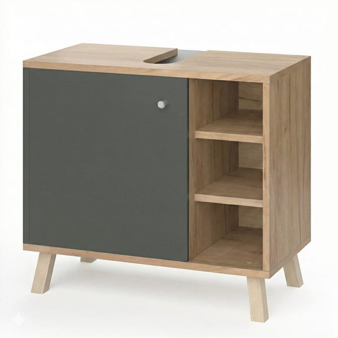 Vicco Senyo Wastafelonderkast – 60 x 54 cm Antraciet