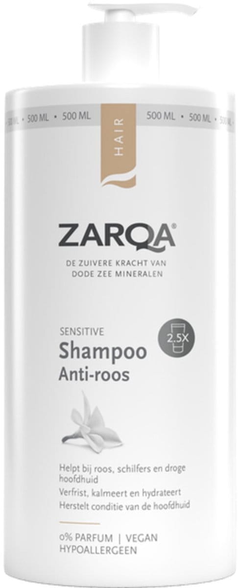Zarqa Sensitive Shampoo Anti-Roos - 6 x 500 ml - Voordeelverpakking