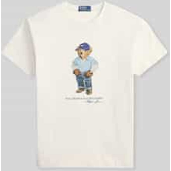 regular fit T-shirt van puur katoen met polo bear-print