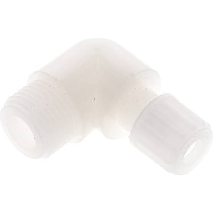 8x6mm & G1/2'' PVDF L-Vorm Knelfitting Buitendraad 10bar