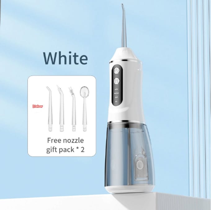 Draagbare elektrische monddouche, handflosser - zwart