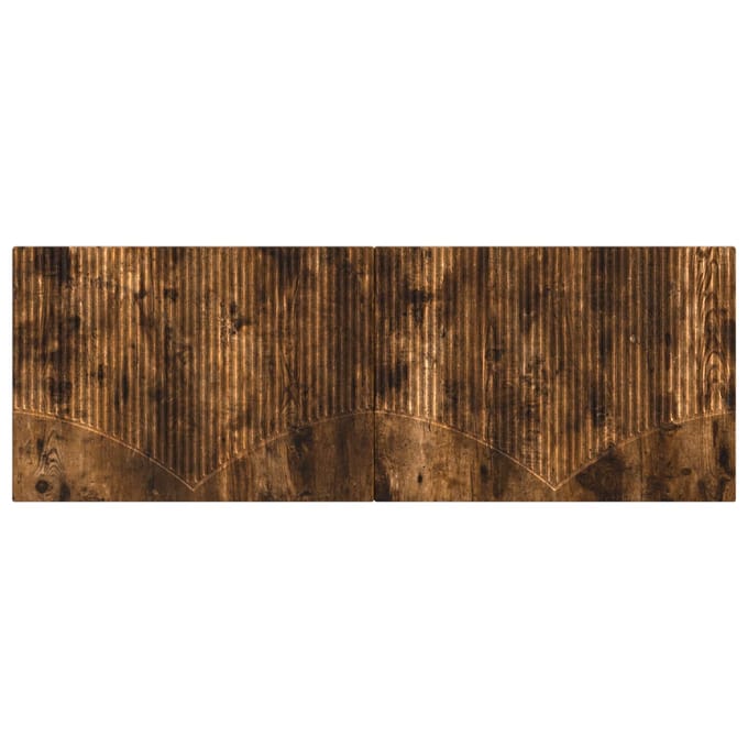 vidaXL - Wandgemonteerd - Hoofdbord - HOORN - Gerookt - eiken - Bewerkt - hout