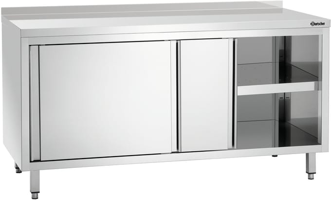 Bartscher Werkkast B1600 - RVS - Schuifdeuren - Achter Rand - 1600x700x850mm