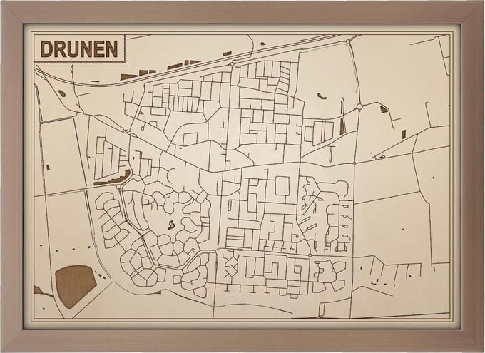Decoratief Beeld - Houten Van Drunen - Hout - Bekroned - Bruin - 21 X 30 Cm