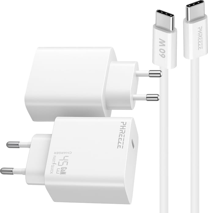 Phreeze usb C snellader 45w - Power Delivery charger - Super snellader met kabel