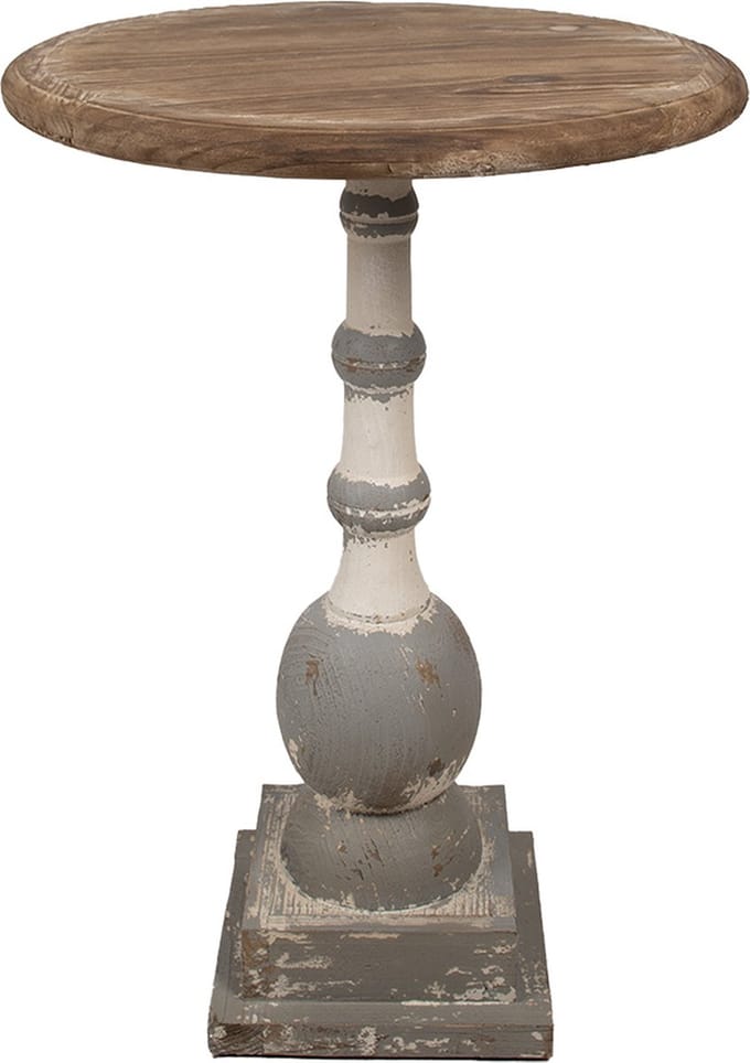 Clayre & Eef Bijzettafel Ø 51x71 cm Bruin Hout