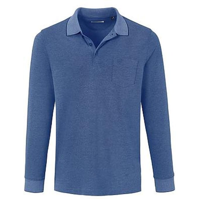 Poloshirt lange mouwen Van Bugatti blauw