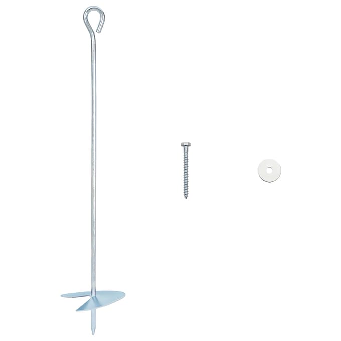 vidaXL - Aardanker - 10 - st - Ø10 - x - 50 - cm - Gegalvaniseerd - Metaal - zilver