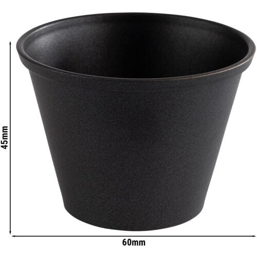 GGM Gastro (6 Stück) Dipschälchen - 6er Set - Edelstahl - 60ml - Ø 60mm - Schwarz
