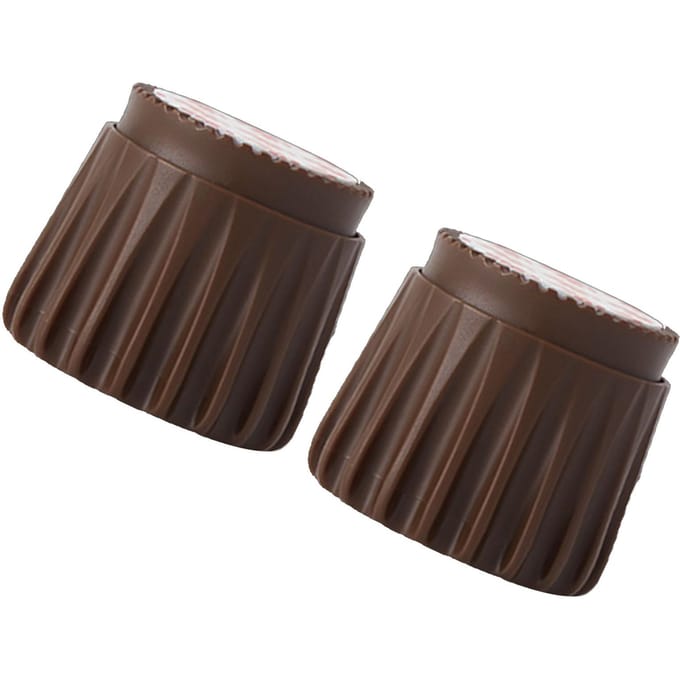 2 Stuks Muur Bedstopper Anti-Botsing ABS Ponsvrij Draaibaar Stil Bed Anti Schudgereedschap voor Thuis Bruin Klein