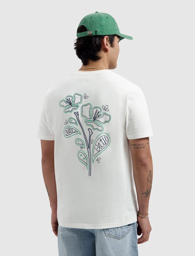 Pure Path T-shirt Embroidered Flower Off White (26010120 - 45)