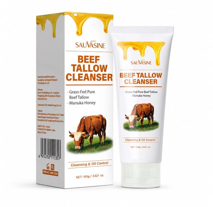 Beef Tallow Cleanser - Grasgevoerd - Pure Beef Tallow - Manuka Honing