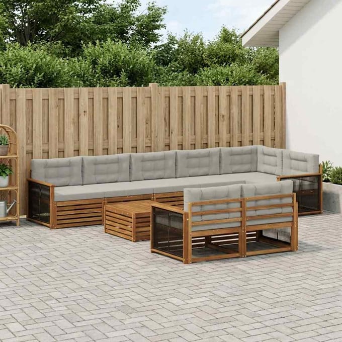 vidaXL - Buiten - bank - set - 9 - st