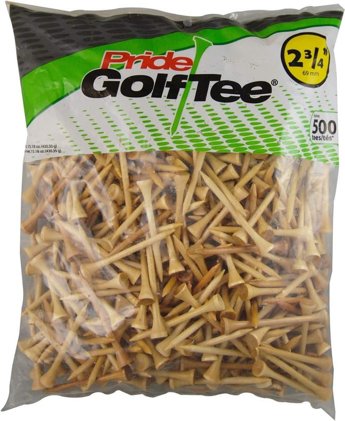 Houten Golf Tees 2 3/4 Inch - Verpakt per 500 Stuks