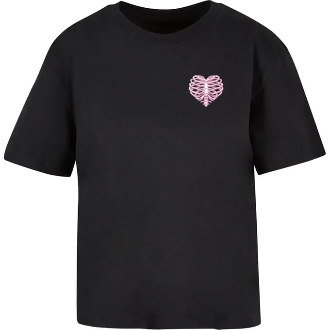 Dames-T-shirt Miss Tee Heart Cage Rose