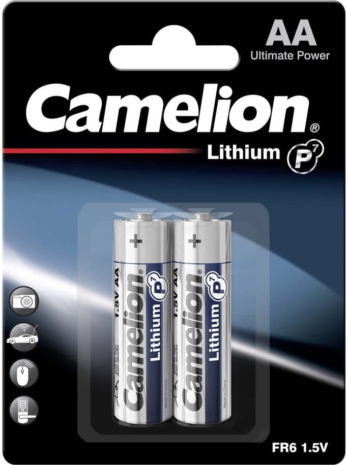 Camelion P7 AA - LR6 Lithium 1,5V batterijen - 2 stuks