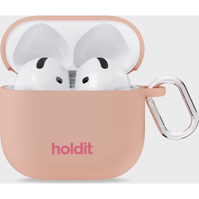 Holdit Solid Silicone Case voor de Apple AirPods 4 - Bare Pink