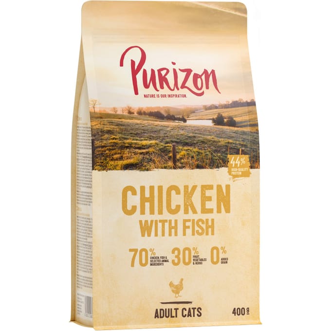 400g Kip & Vis Kattenvoer + Snack Purizon