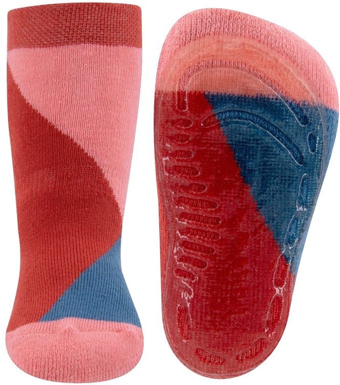 Antislipsokken Kleurvlakken Roze/Rood/Blauw - 31/34
