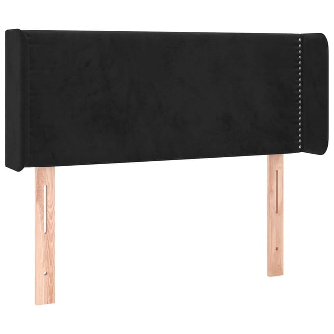 vidaXL - Hoofdbord - LED - 103x16x78/88 - cm - fluweel - zwart
