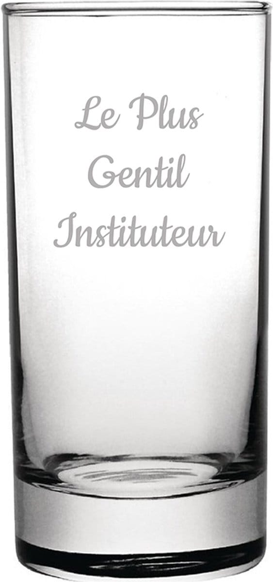 Longdrinkglas gegraveerd - 28,5cl - Le Plus Gentil Instituteur